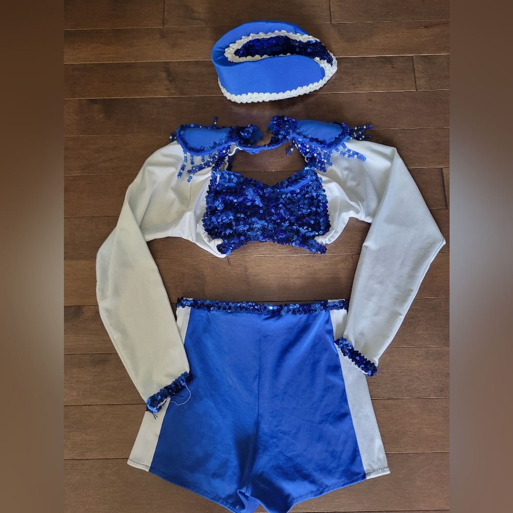 Blue and White Kids Costume Set